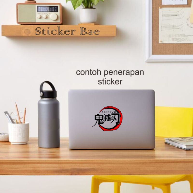 Sticker demon slayer logo kanji cuting sticker DEMON SLAYERS 2 variasi ukuran