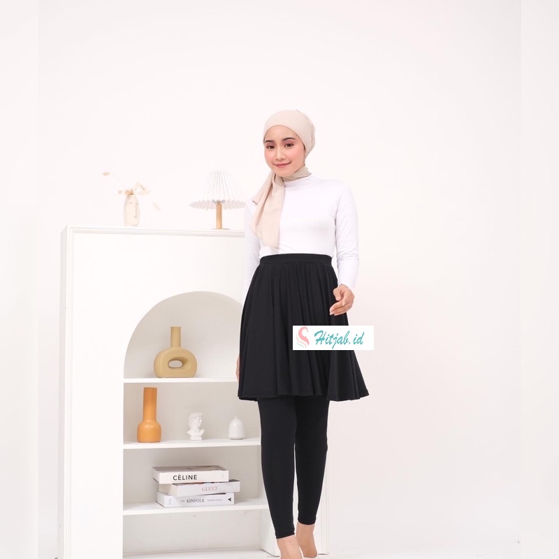 Celana Legging Sport Hijab Rok Payung Legging Olahraga Wanita Muslim Legging Jogging Running Sepeda 