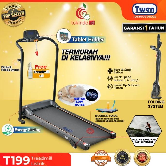 Alat Fitness Treadmill Elektrik Twen T198 Promo Termurah