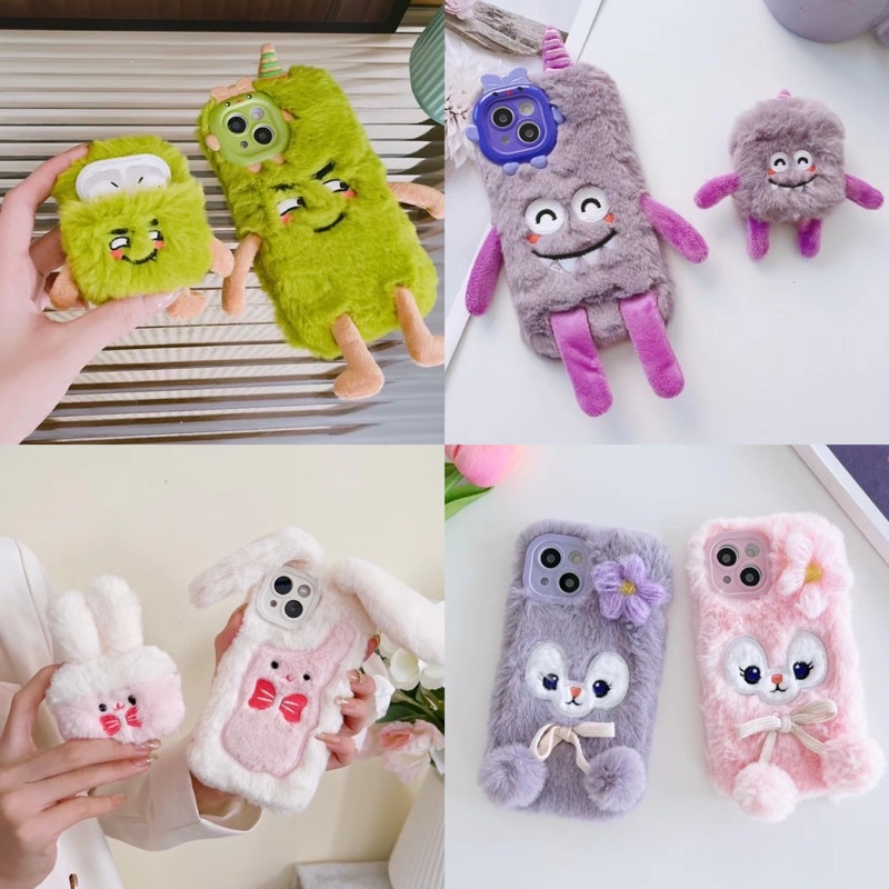 Furry Case Winter Casing Iphone 11 11Pro 11ProMax 12 12Pro 12ProMax 13 13Pro 13 Max 14 Pro Max 14 Plus