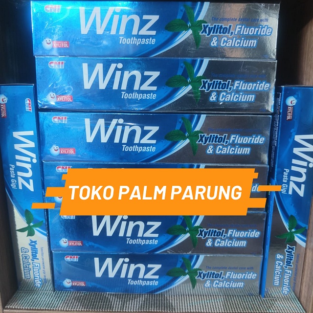 Odol Winz Pasta Gigi CNI Dengan Xylitol Fluoride Dan Calcium Totalitas Perawatan Pencegah Plak Karang Menghilangkan Bau Menyegarkan Mulut Sepanjang Hari Asli Design Metallik 175gr