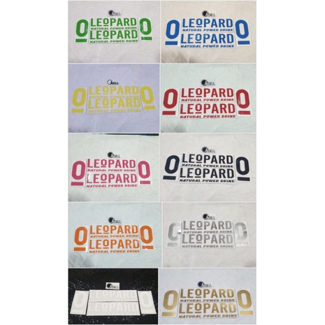 Stiker Helm Leopard Stiker Set Cutting Leopard Natural Power Drink Untuk 1 Set Helm