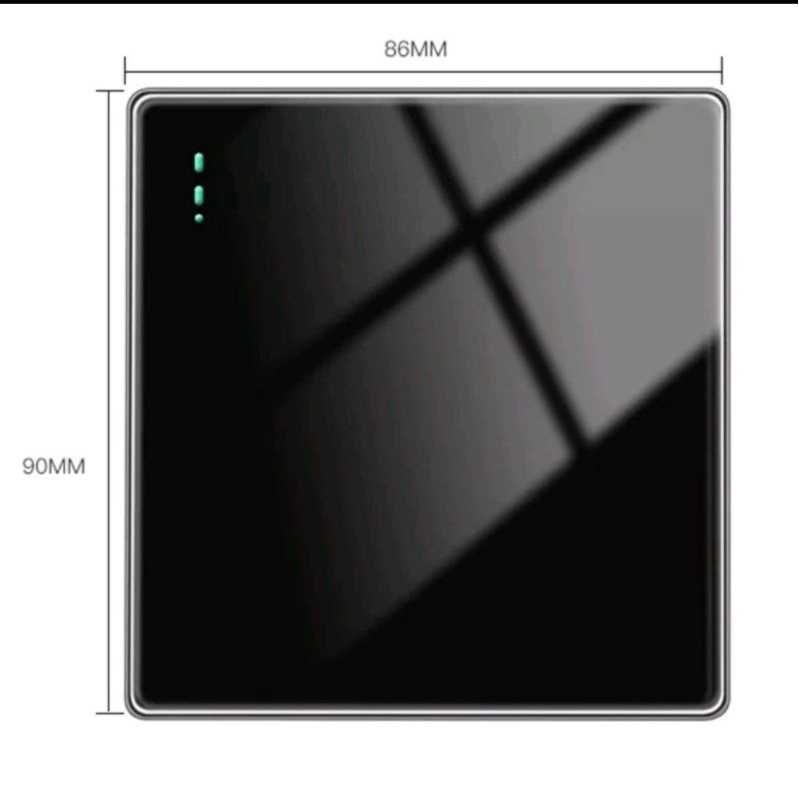 soket saklar lampu saklar dinding hitam mengkilap 1 way