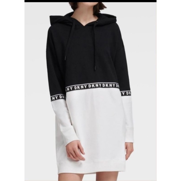 Nwot, ready DKNY sport colorblock hoodie dress, size M, LD 110 cm