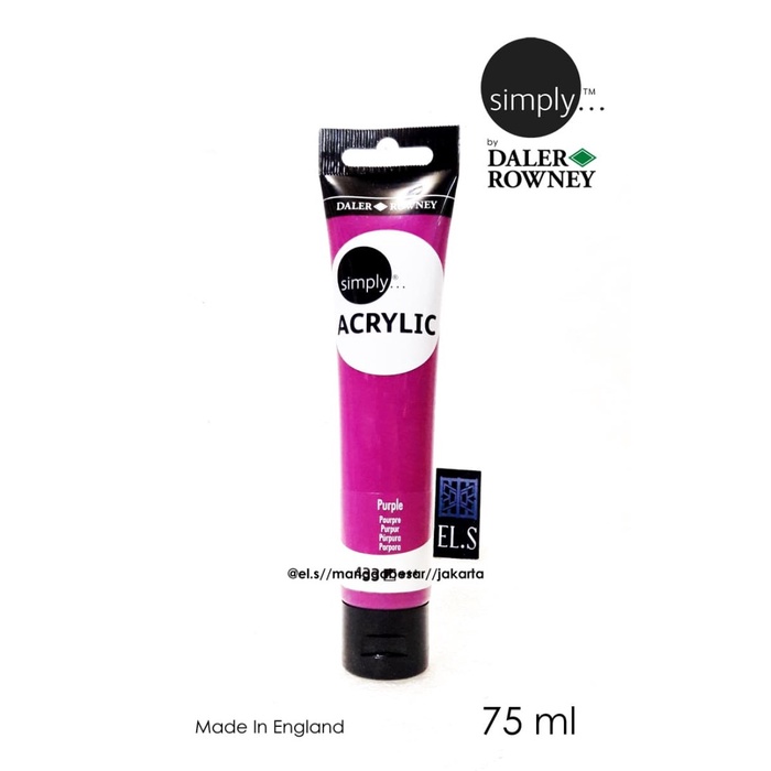 

Promo Daler Rowney Simply Acrylic Purple 75 Ml ( Cat Akrilik ) Hemat