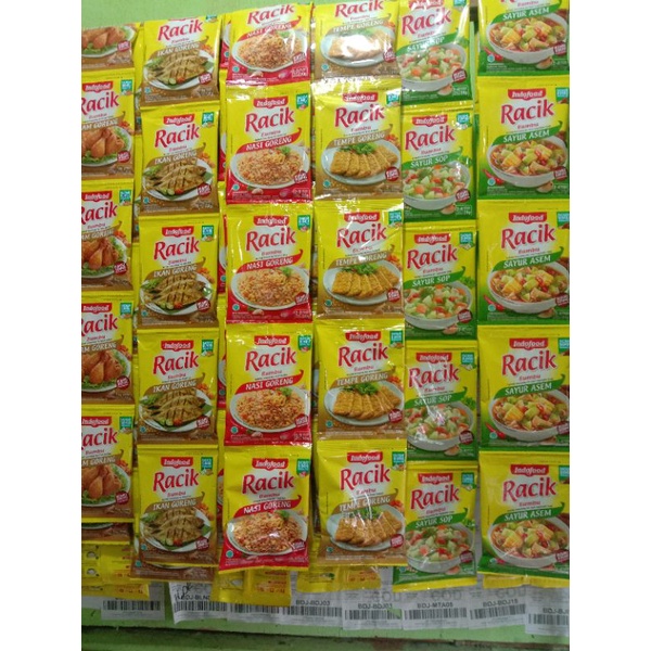 

Racik varian Bumbu (Nasi goreng, Ayam goreng, Sayur Asam, Sop, Lodeh)