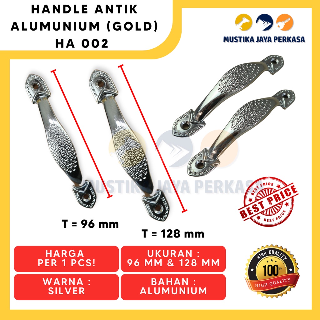 Handle Gagang Tarikan Handel Lemari Laci Antik Unik HA Antique Gold Si