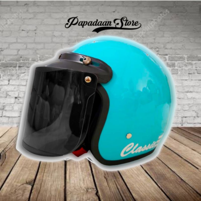 [PROMO] HELM BOGO CLASSIC TOSCA GLOSSY FREE KACA (DATAR/CEMBUNG)