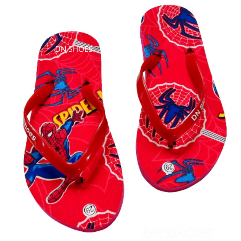 Sandal Anak Laki-Laki Karakter Laba laba Spider Biru Merah