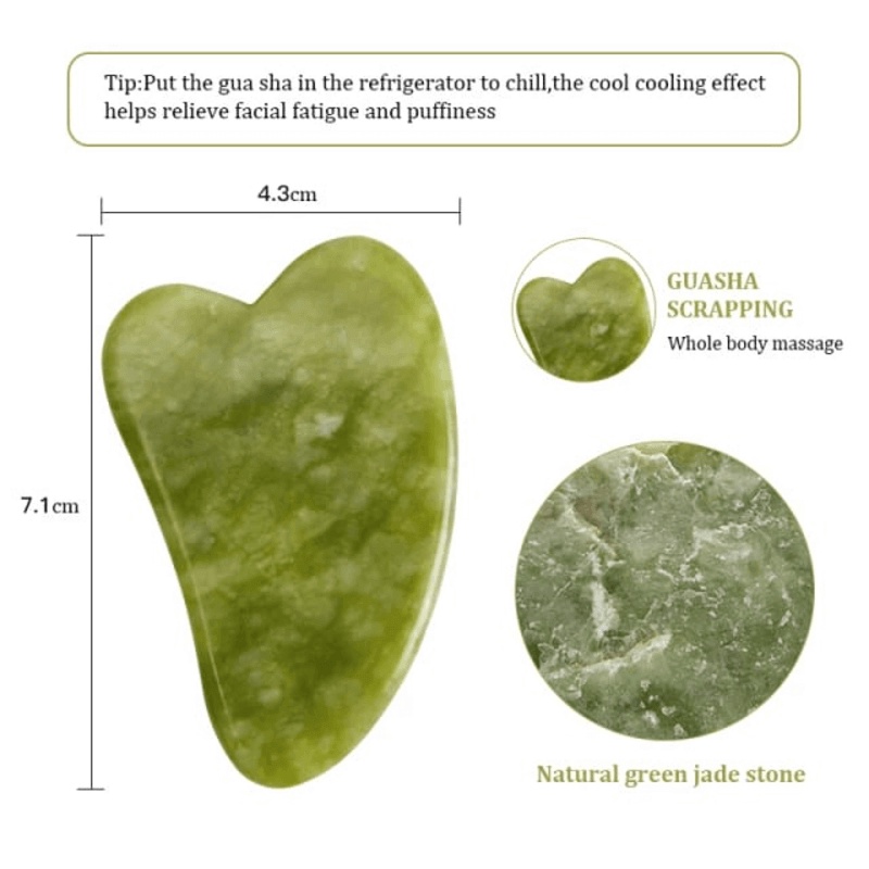 Gua Sha - Jade Guasha (Batu Jade Asli) ALAT PIJAT MUKA TERBARU