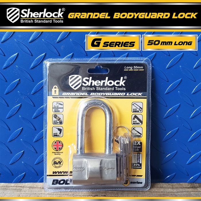 Gembok Original Sherlock Tools BODYGUARD Seri G 50 mm Panjang