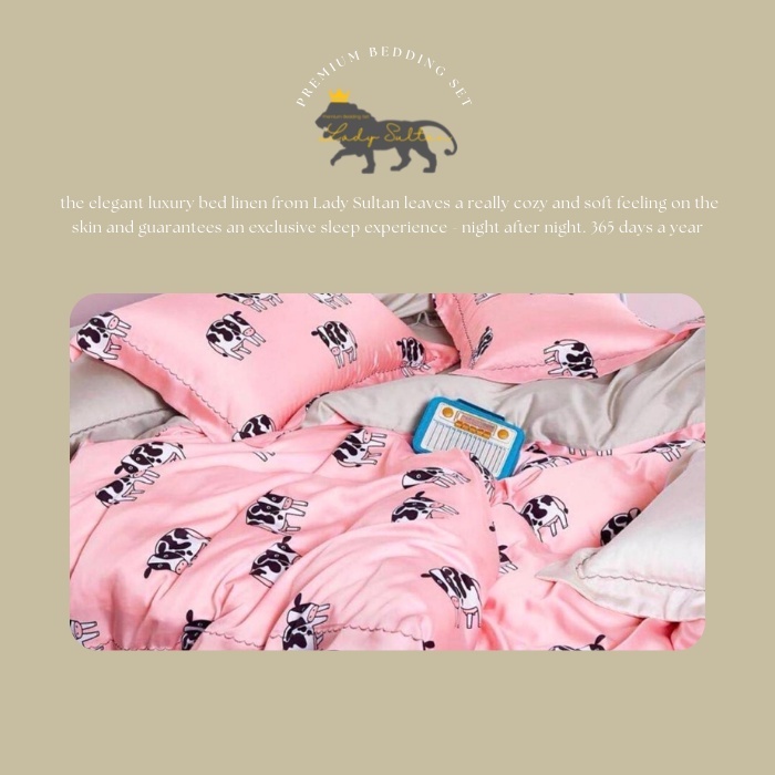 Lady Sultan Seprei Bedcover Sutra Organik motif Anak cewe dan cowo