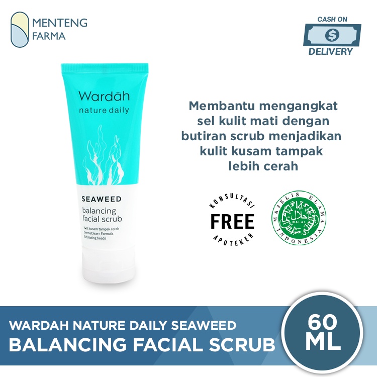 Wardah Nature Daily Seaweed Balancing Facial Scrub 60 ML