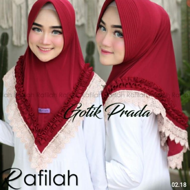HIJAB INSTAN "GOTIK PRADA" ORI RAFILAH {UZ.18Oc22ᴵ}