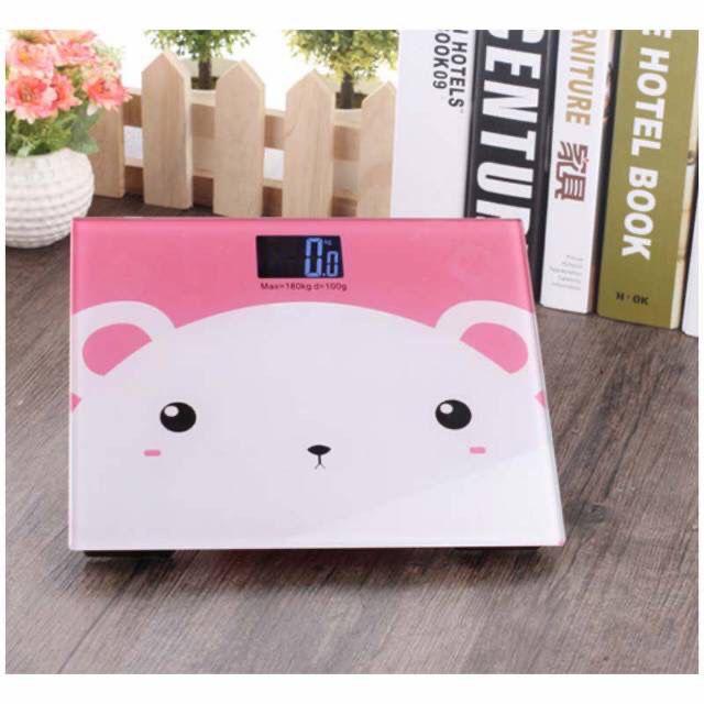 Timbangan Badan Kaca Digital Body Elektronik Kartun 180kg KARTUN