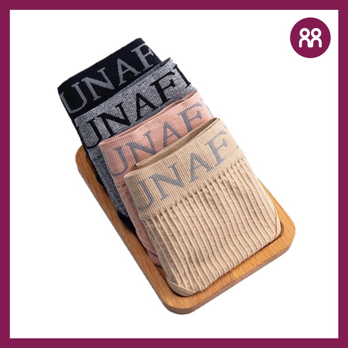 Promo P07 Celana Dalam Wanita Munafie Brief Katun Hitam Abu Cokelat Pink