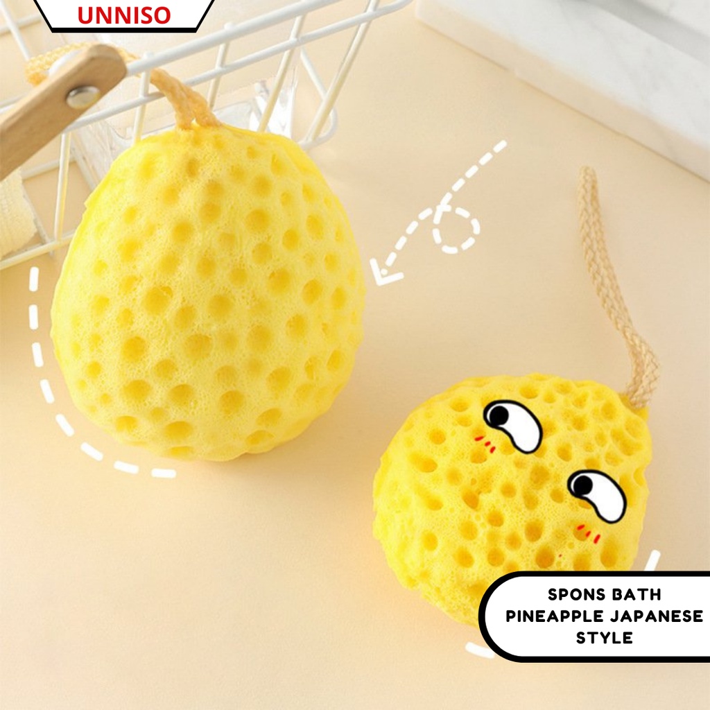 UNNISO - Spons Bath Brush pineapple Japanese Style