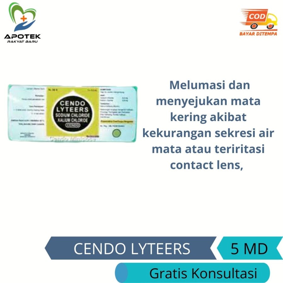 Cendo Lyteers Minidose 0.6 Ml & Cendo Lyteers 15 Ml Obat Tetes Mata Untuk Mata Kering