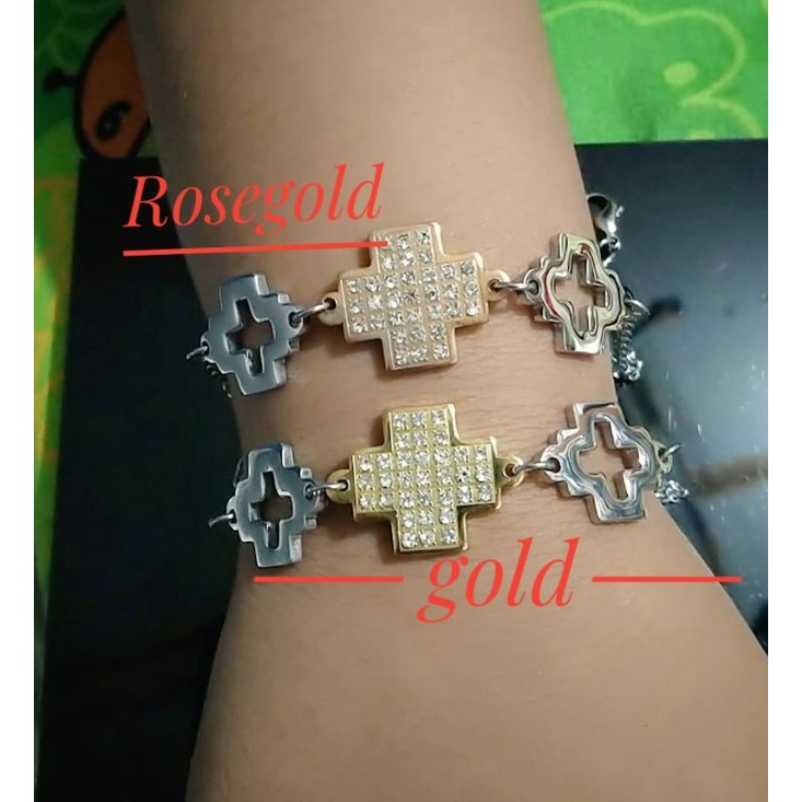 Gelang Titanium Wanita Rantai Anti Karat selamanya