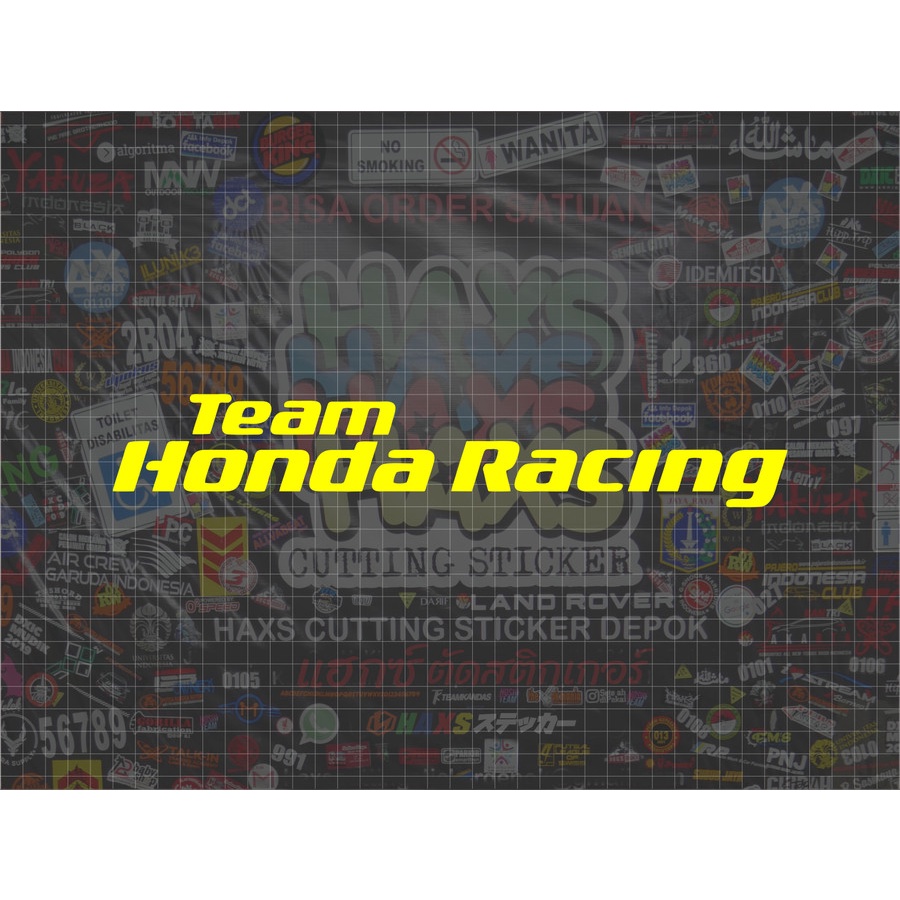 Cutting Sticker Team Honda Racing Ukuran 30 Cm Untuk Motor Mobil