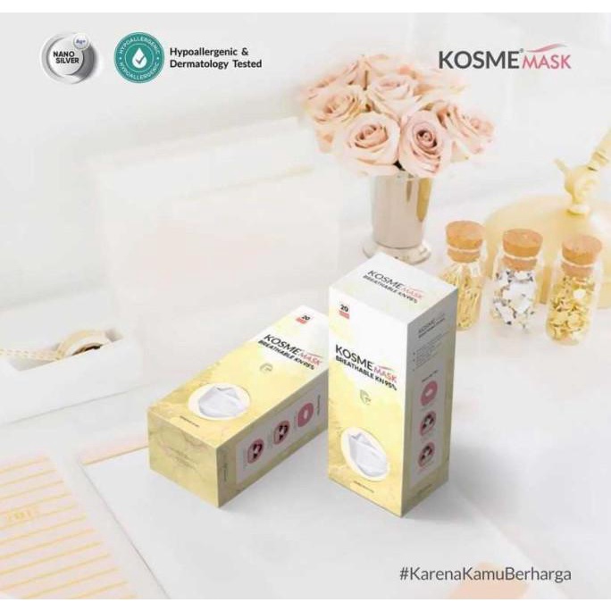 Masker Kosme - Kosme Mask - Nano Silver Masker Kesehatan BOX 25-giastoreonline dijamin