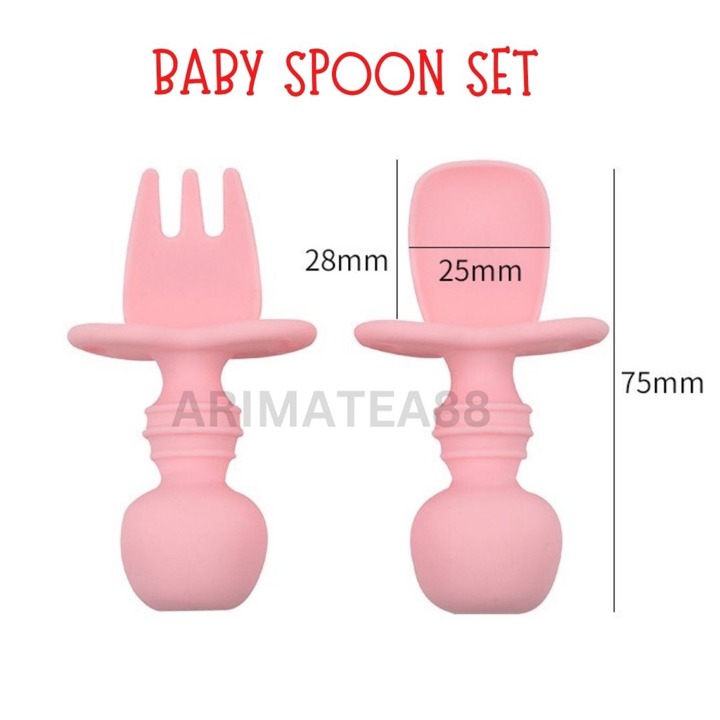 SENDOK BAYI SILIKON /SENDOK MAKAN BAYI SILICONE BPA FREE