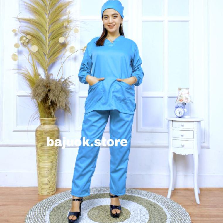 {AN.18Oc22м} baju ok lengan panjang/baju ok super jumbo/baju perawat lengan panjang/baju ok/baju jag