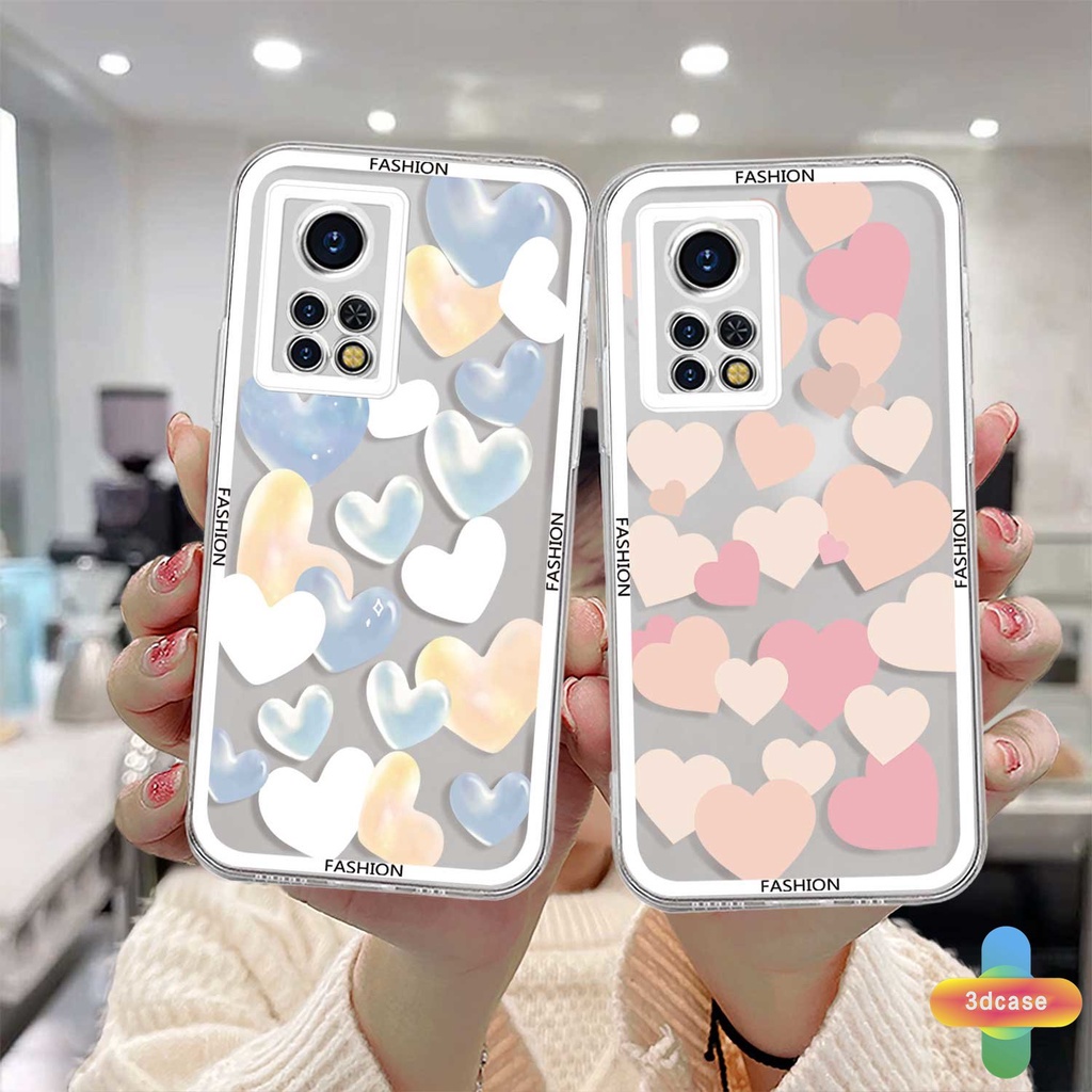 Soft TPU Case Infinix Hot 11S NFC 10 11 Play 10 10t 10s NFC 10i 9 Pro 10 Lite 11 Plus Hot 9 Play 11 Smart 6 5 4 4C 5 Pro Tecno Spark 5 PRO A15 A16 A9 A5 A7 A5S Y12 Y20 Y15S Y21S A12 Love Heart Camera Protection Case