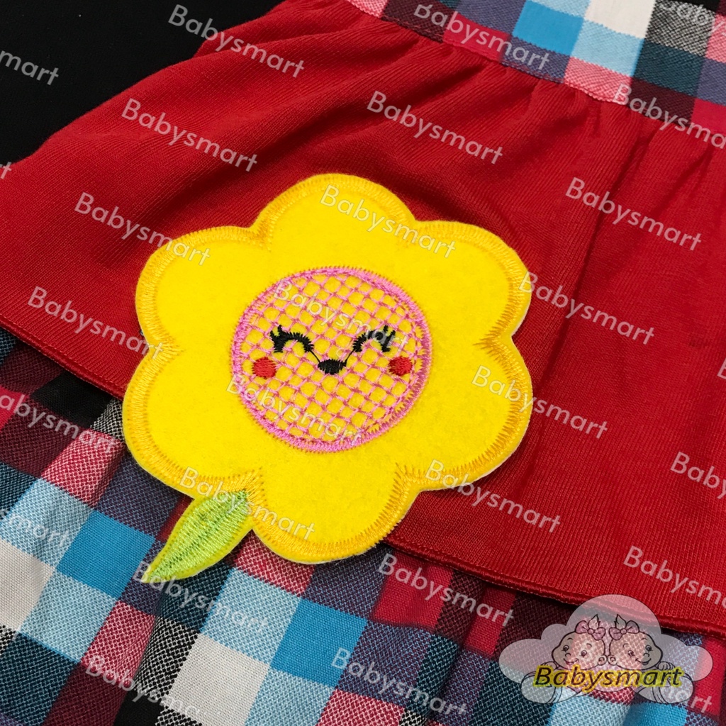 Babysmart - Baju Dress bayi/Anak Perempuan motif GARDEN PLANET KIDS usia 0 -12 bulan / Pakaian anak Cewek