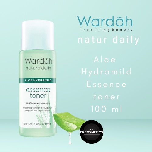 Wardah Nature Daily Aloe Hydramild Essence Toner 100 ml - Toner Multifungsi