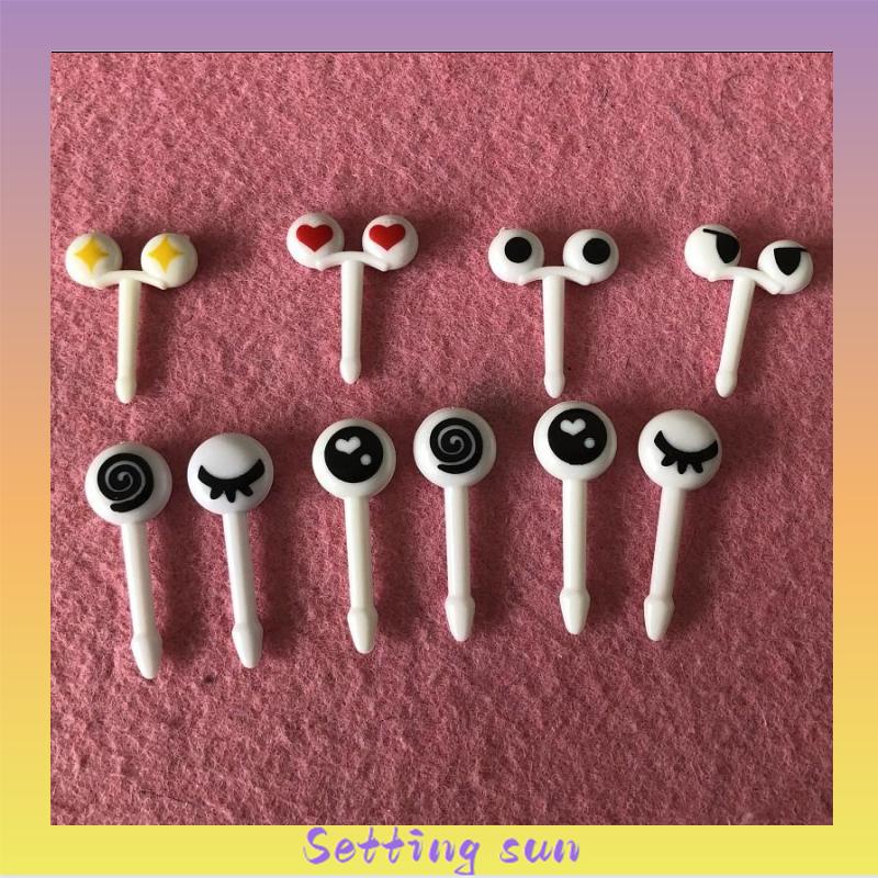 10pcs Animal Fruit Fork Mini Cartoon Children Snack Cake Dessert Food Fruit Pick Toothpick Lunches Decor TN