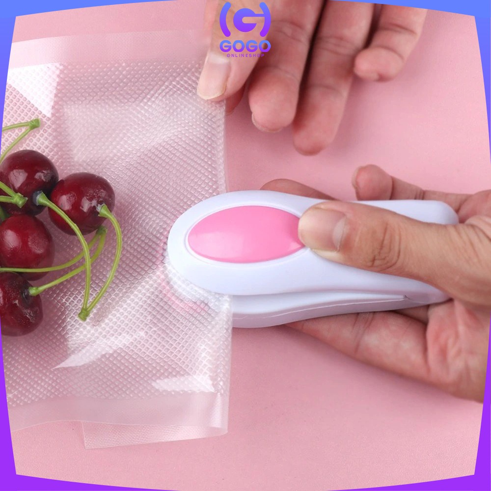 GOGO-C314 Alat Perekat Plastik Elektrik / Mini Hand Sealer Portable / Alat Pres Mini Elektrik / Perekat Snack Makanan