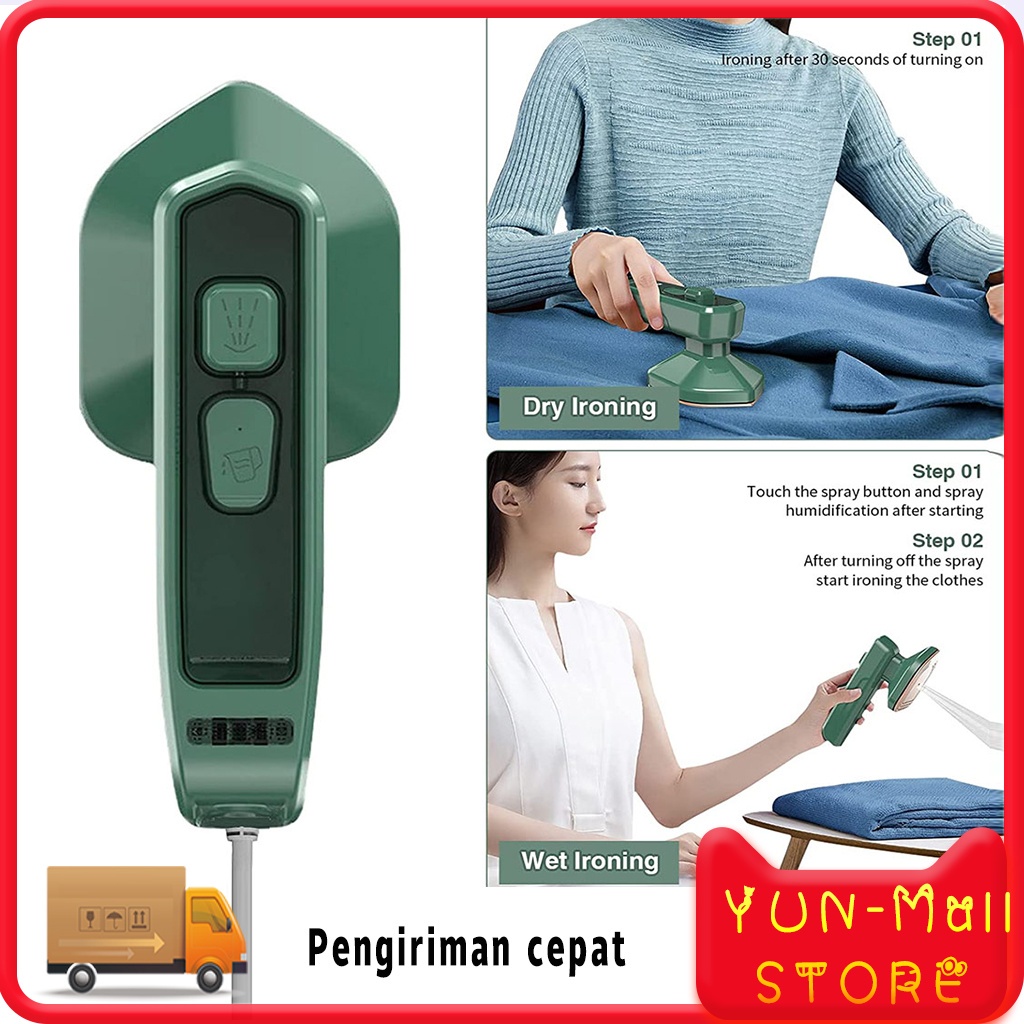 【COD+Pengiriman Cepat】YUN Setrika Uap Pentagon Professional Micro Stea m Iron   Portable Travel Setrika Modern Minimalis  Mini Mesin gantung besi yang bisa dibawa dengan tangan kecil/Portabel Untuk Perjalanan Mini /Membersihkan Pakaian Yang Indah