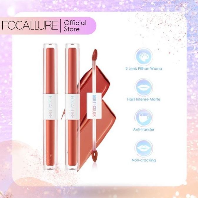 FOCALLURE FA327 2 In 1 Liquid Lipstick Lip Matte Dual Stick Lipstik