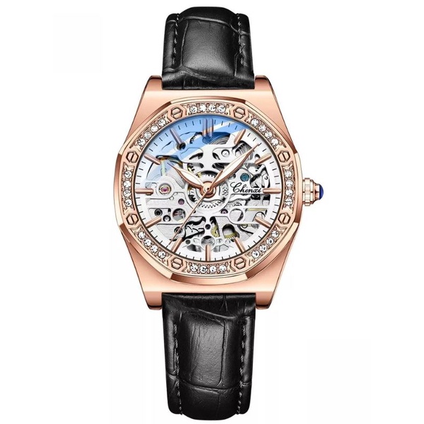 Jam Tangan Wanita Oak Diamond Luxury Mekanik Automatic Chenxi