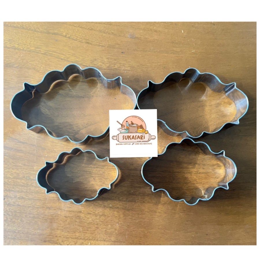 Cutter Plaque Awan set 4pc no (1) cetakan fondant cutter cookie kuker