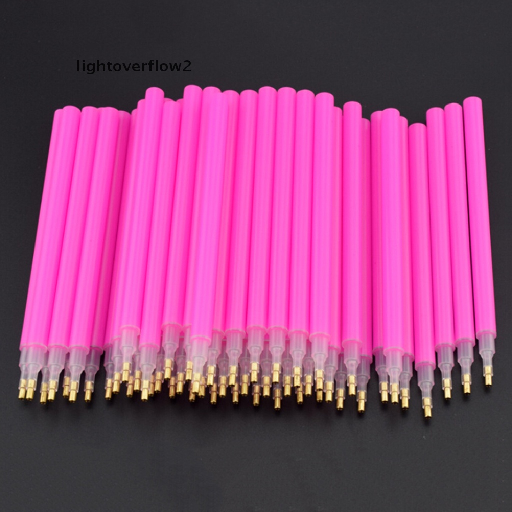 (lightoverflow2) 10pcs / Set Pen Dotting Nail Art Akrilik Berlian Imitasi (ID)