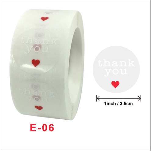 

Stiker Thank You terima kasih segel amlop kemasan packing label roll Sticker
