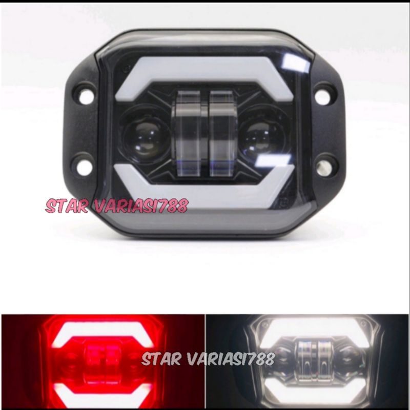 Lampu tembak daymaker led reflektor costom klx ktm crf dan Foglamp mobil