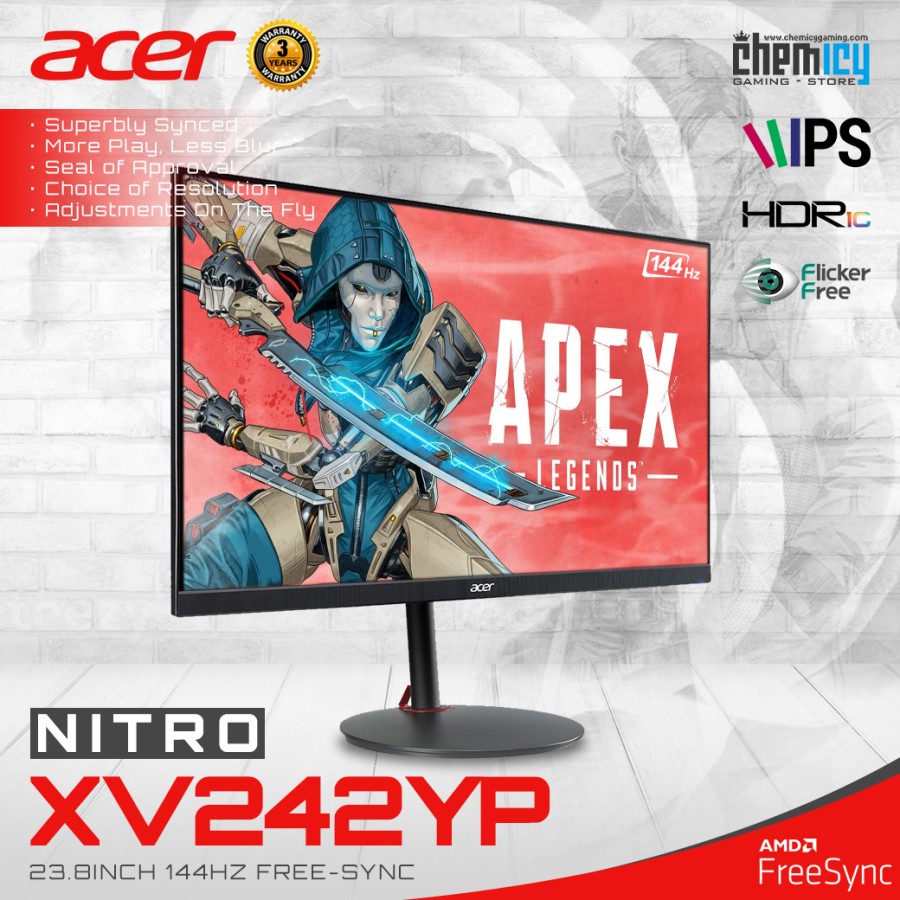 Acer Nitro XV242YP 23.8inch 144Hz Full HD Free-Sync Gaming LED Monitor