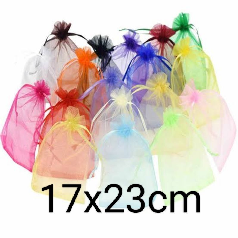

Organza Bag 17x23 cm , Kantong Suvenir, Souvenir Pouch, Kantong Organdi, Organza Pouch