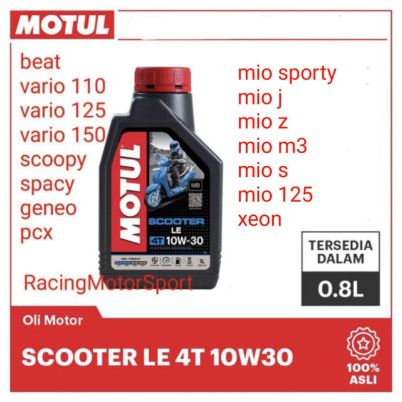 OLI MOTUL MATIC 800ML-10W30 UNTUK SEMUA MOTOR MATIC