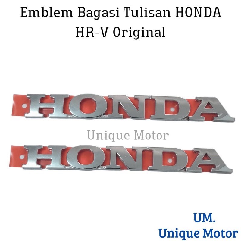 Emblem Bagasi Tulisan Honda HRv 2016 - 2020 Original