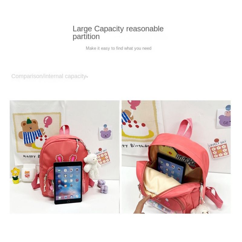 TAS RANSEL SEKOLAH ANAK PEREMPUAN CEWEK MODEL BONEKA TEDDY BEAR / TAS PUNGGUNG BACKPACK MODEL BONEKA LUCU