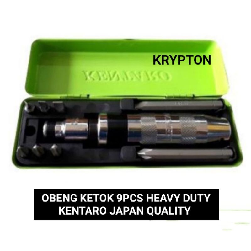 OBENG KETOK SET 9PCS HEAVY DUTY KENTARO JAPAN QUALITY