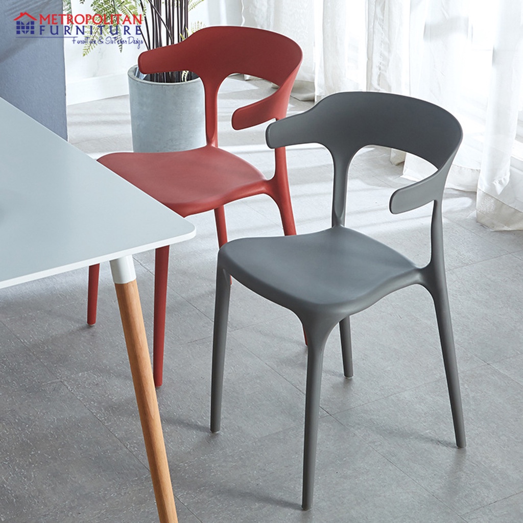 Kursi Makan Cafe Mee Do Plastik Minimalis Scandinavian Windsor Ox Horn