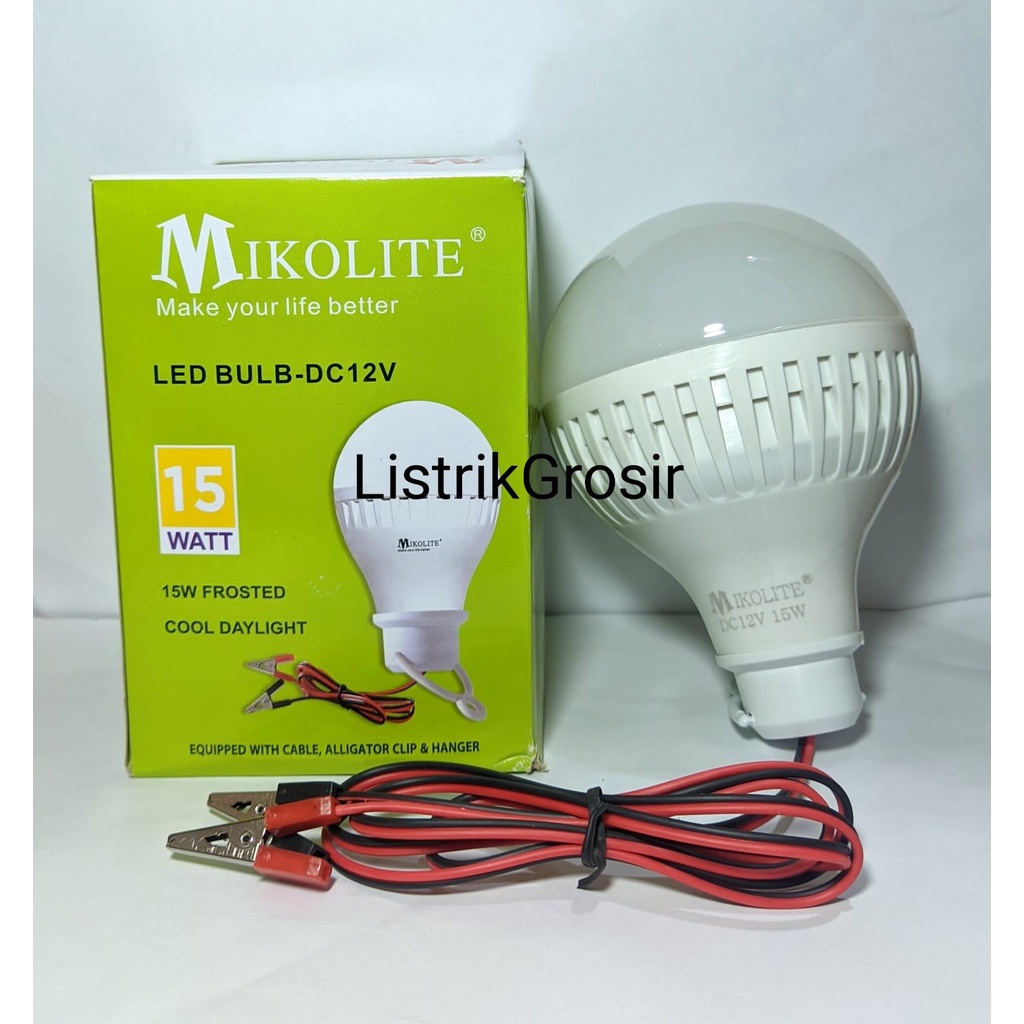 Lampu Bohlam Led DC 12v Aki Putih Mikolite 5w 8w 10w 12Watt 15 Watt