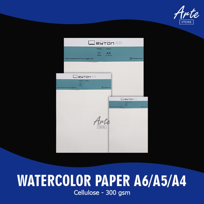 

Kusus Hari Ini Kertas Gambar - Leyton Watercolor Paper 300 Gsm A4/A5/A6 Berkualitas