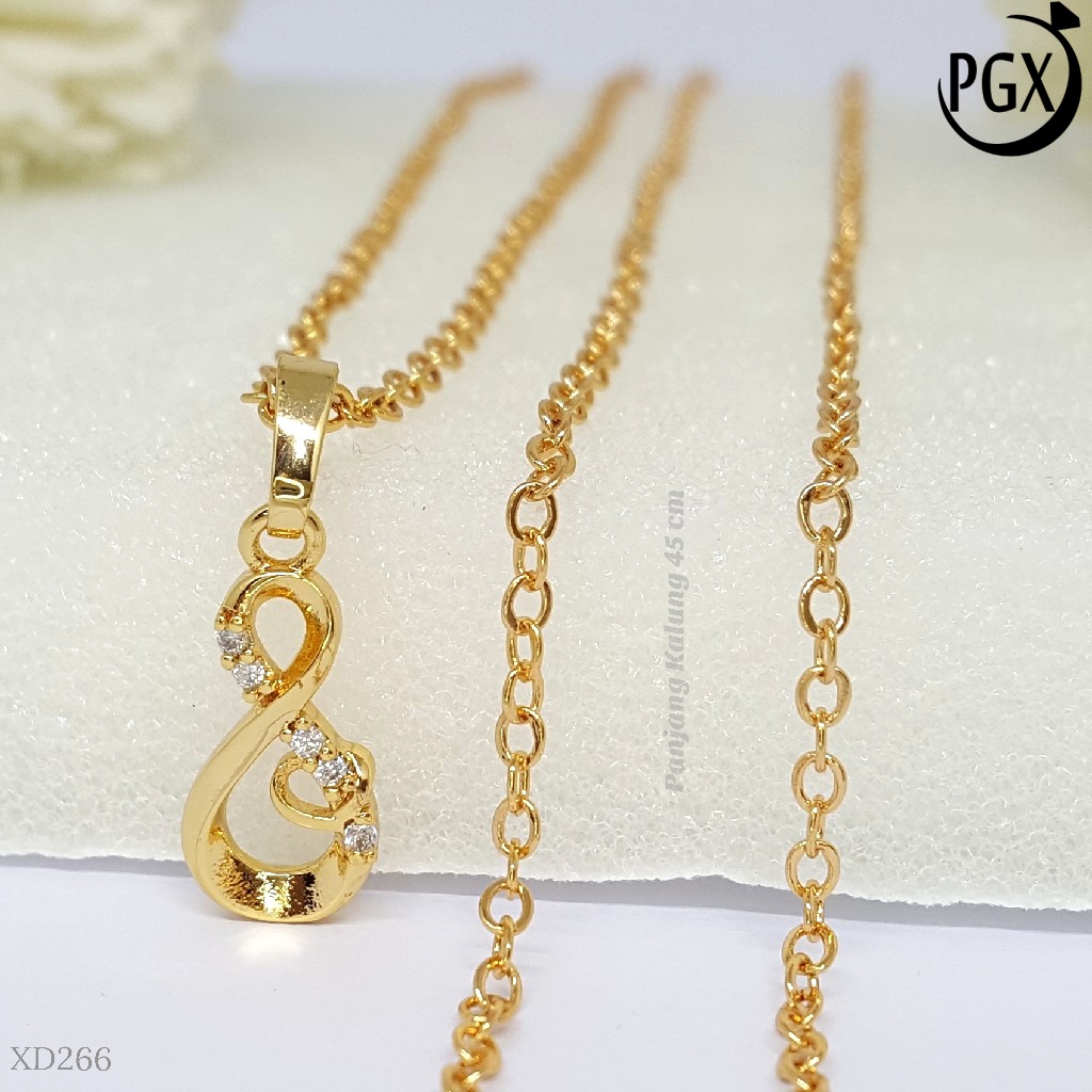 PGX Kalung Wanita Xuping Aksesoris Fashion Perhiasan Lapis Emas XD266