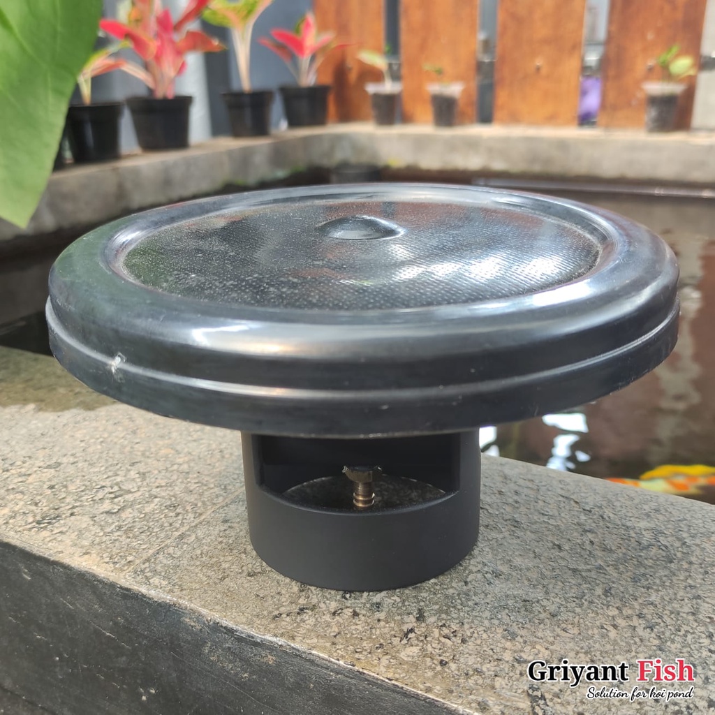 Tutup Bottom Drain 2.5inch Plus Membran Diffuser Kolam Koi Filter Pembuangan